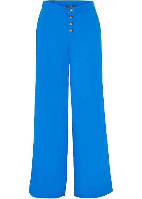 Pantaloni a palazzo lunghi  in misto lino, bonprix