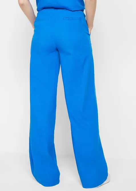Pantaloni a palazzo lunghi  in misto lino, bonprix