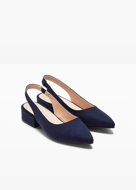 D&eacute;collet&eacute; slingback con tacco basso, bonprix