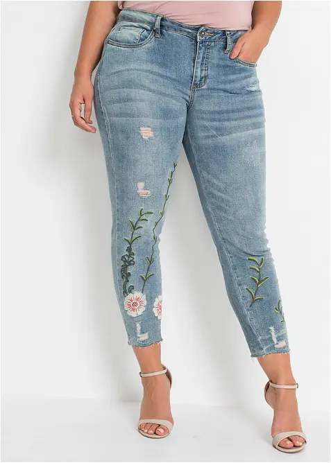 Jeans skinny elasticizzati, vita media, bonprix