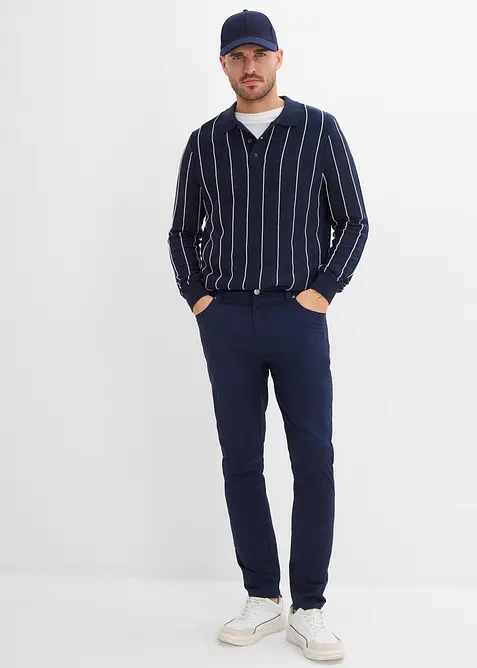 Pantaloni elasticizzati con vita elasticizzata regular fit, tapered, bonprix