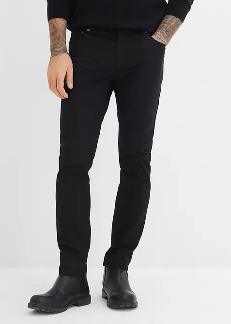 Pantaloni elasticizzati con vita elasticizzata regular fit, tapered, bonprix