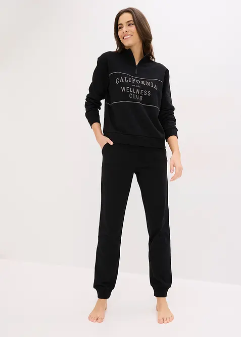 Tuta da casa in felpa di puro cotone, bonprix