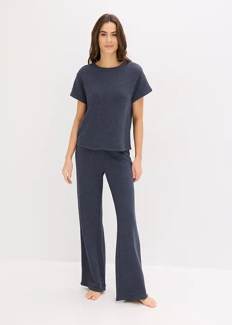 Tuta da casa in tessuto morbido operato, bonprix