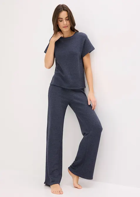 Tuta da casa in tessuto morbido operato, bonprix