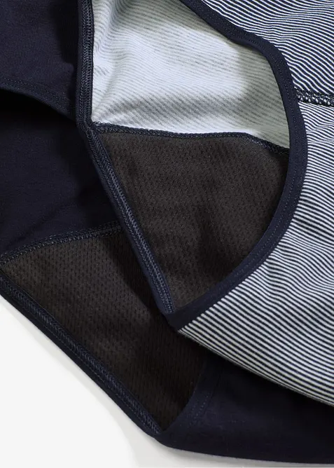 Culotte mestruali a vita alta con media assorbenza (pacco da 3), bonprix