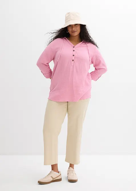 Blusa in mussola vaporosa, bonprix