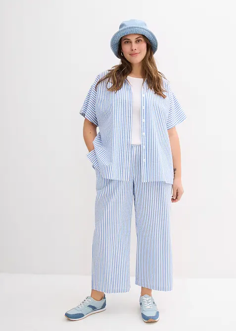 Camicetta in seersucker a maniche corte, bonprix