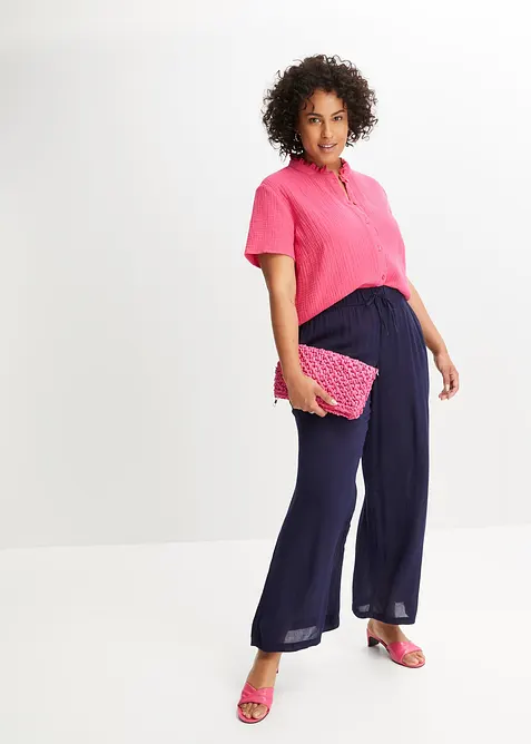 Pantaloni larghi in viscosa fluente, bonprix