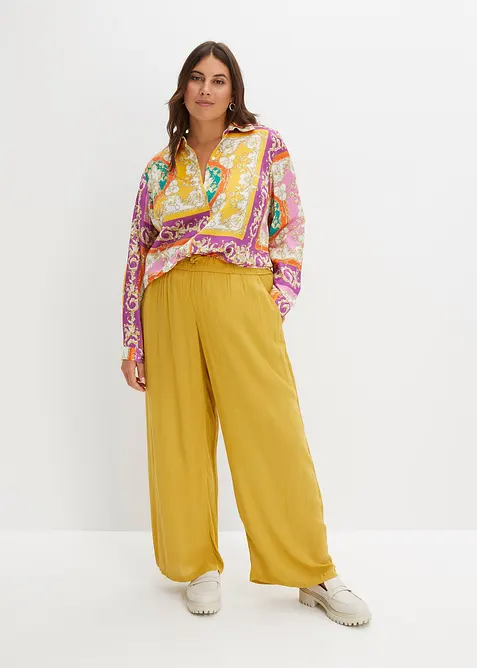 Pantaloni larghi in viscosa fluente, bonprix