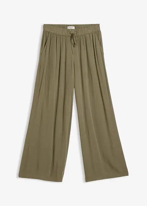 Pantaloni larghi in viscosa fluente, bonprix