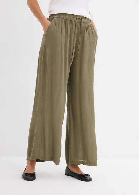 Pantaloni larghi in viscosa fluente, bonprix
