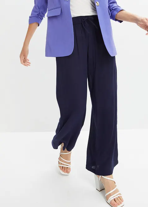 Pantaloni larghi in viscosa fluente, bonprix
