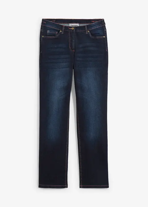 Jeans dritti con girovita comodo, vita media, bonprix