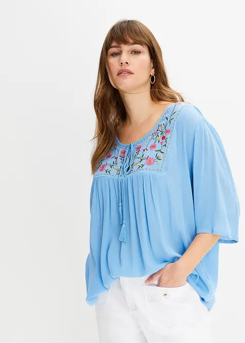 Tunica in morbida viscosa crinkle, bonprix