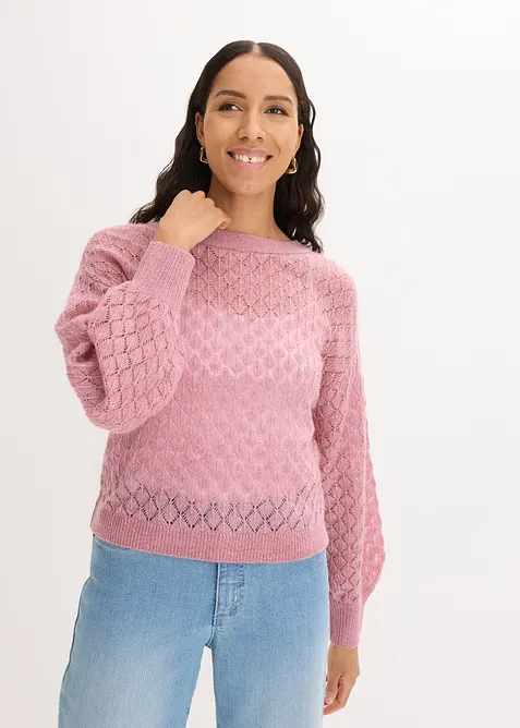 Maglione traforato, bonprix