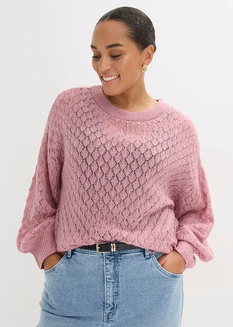 Maglione traforato, bonprix