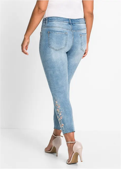 Jeans skinny cropped, vita media, bonprix