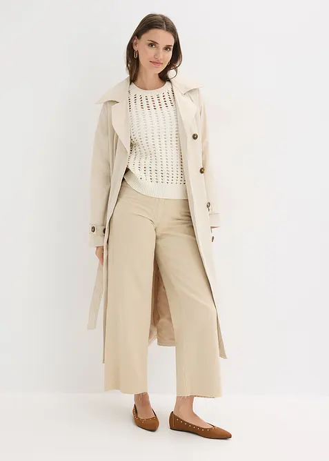 Maglia traforata a maniche corte in puro cotone, bonprix