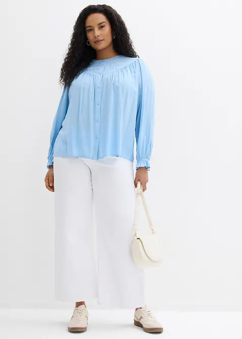 Blusa romantica in viscosa fluente, bonprix