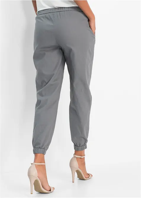 Pantaloni cropped in misto lino leggero, bonprix