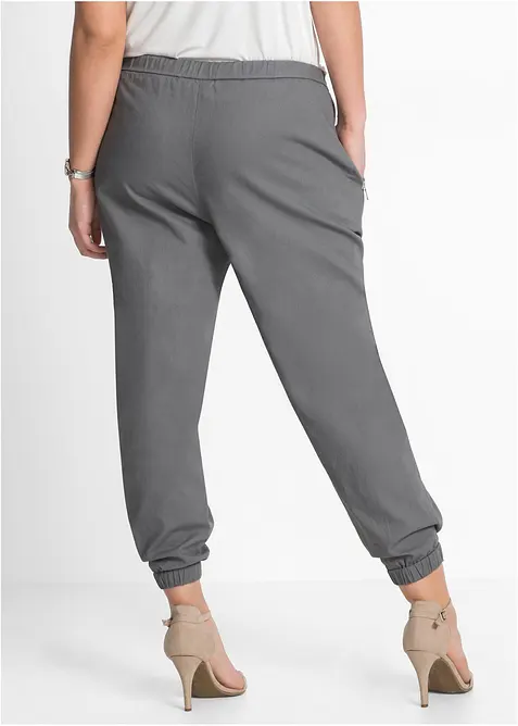 Pantaloni cropped in misto lino leggero, bonprix