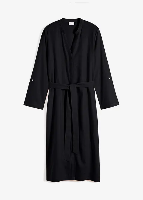 Abito con tasche in misto lino e viscosa, bonprix
