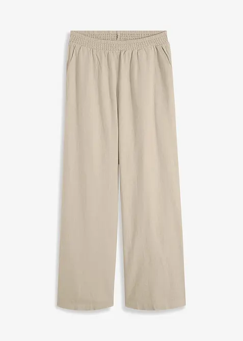 Pantaloni a palazzo in misto lino, bonprix