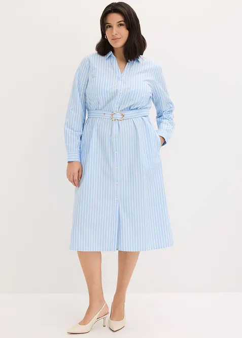 Abito chemisier in puro cotone, bonprix