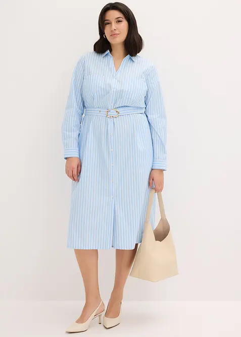 Abito chemisier in puro cotone, bonprix