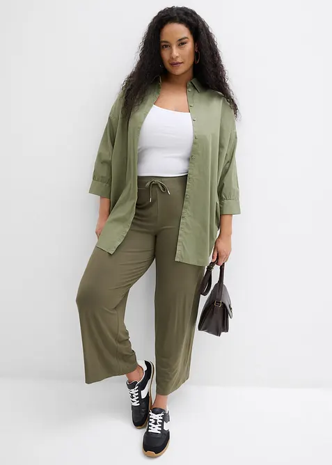 Pantaloni in jersey di misto viscosa fluente, bonprix