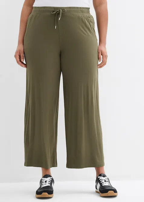 Pantaloni in jersey di misto viscosa fluente, bonprix