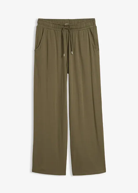 Pantaloni in jersey di misto viscosa fluente, bonprix