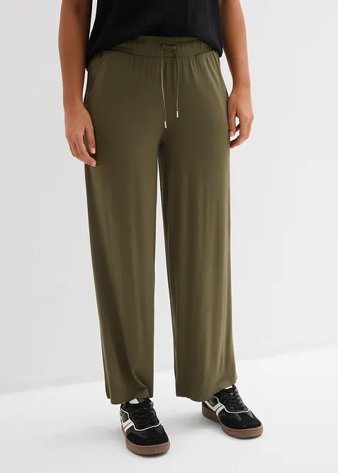 Pantaloni in jersey di misto viscosa fluente, bonprix