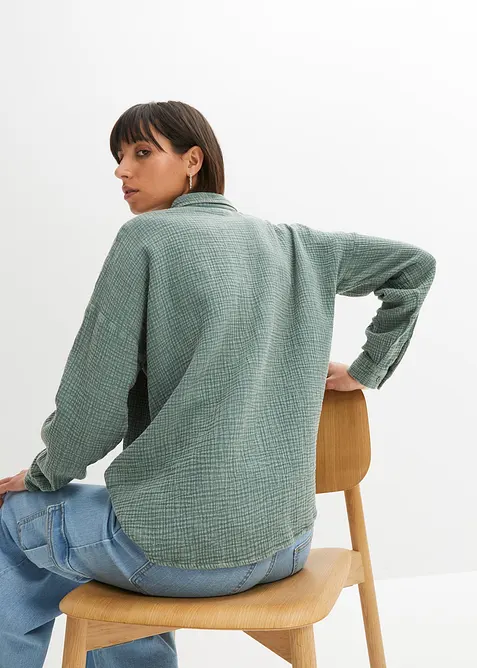 Camicia in mussola effetto used, bonprix