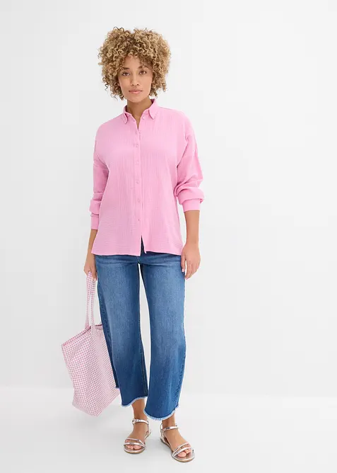 Camicia in mussola effetto used, bonprix