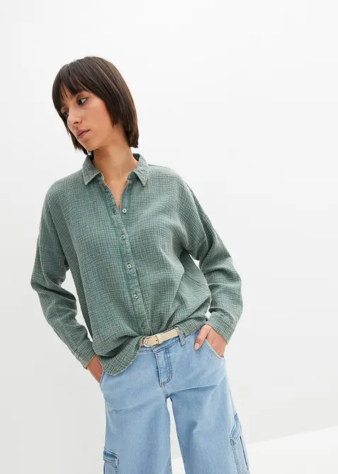 Camicia in mussola effetto used, bonprix
