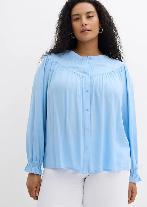 Blusa romantica in viscosa fluente, bonprix