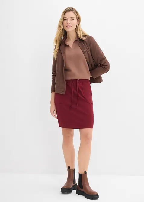 Gonna elasticizzata in cotone biologico, bonprix