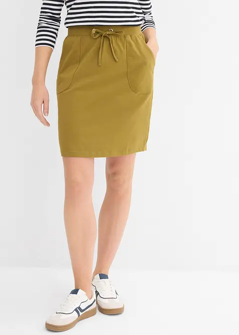 Gonna elasticizzata in cotone biologico, bonprix