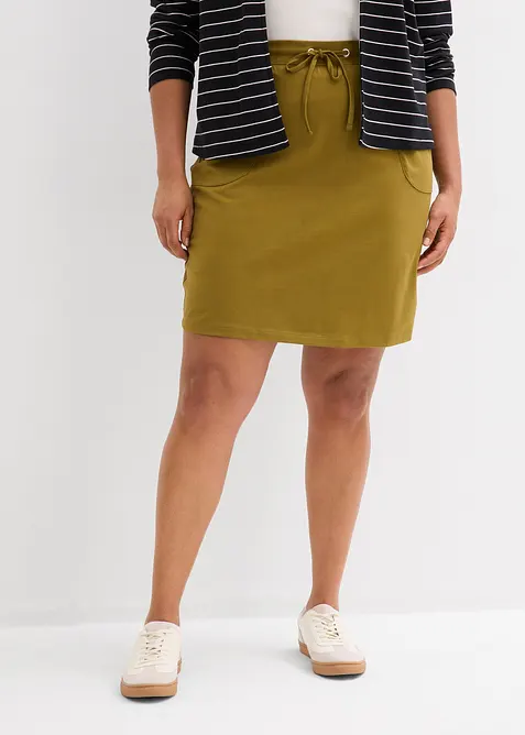 Gonna elasticizzata in cotone biologico, bonprix