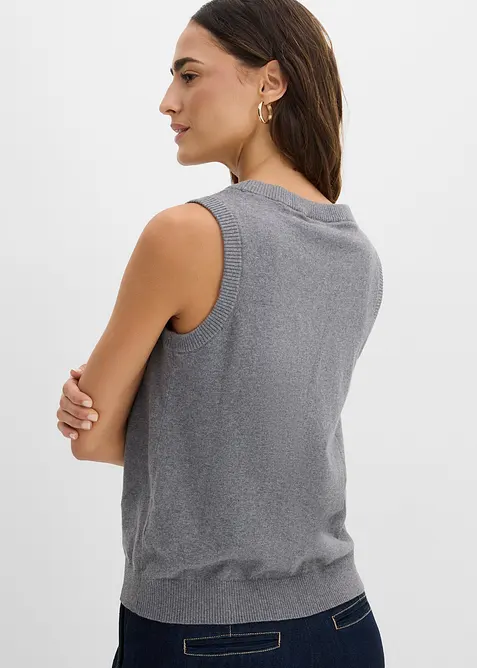 Gilet in maglia di puro cotone biologico, bonprix