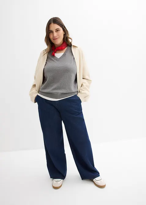 Gilet in maglia di puro cotone biologico, bonprix