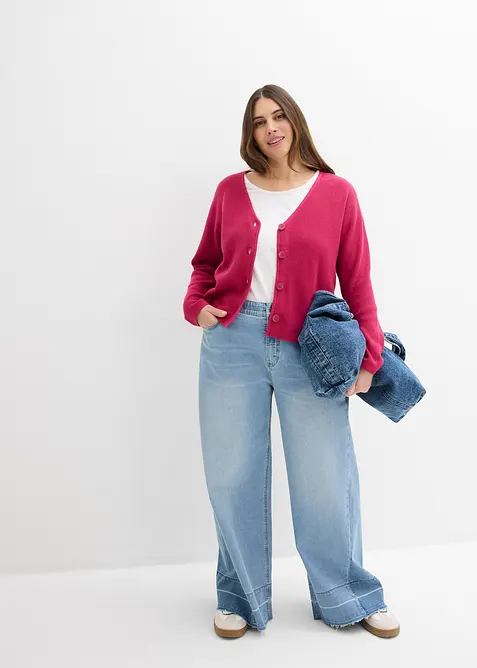 Cardigan corto in puro cotone biologico, bonprix