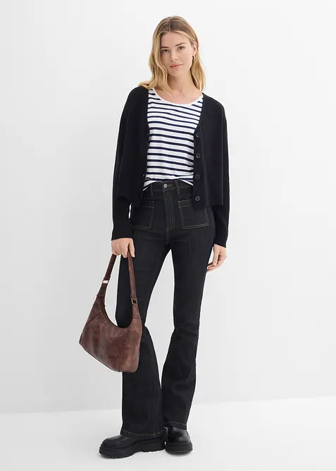 Cardigan corto in puro cotone biologico, bonprix