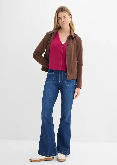 Cardigan corto in puro cotone biologico, bonprix