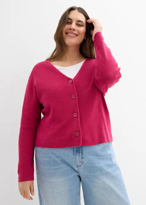 Cardigan corto in puro cotone biologico, bonprix
