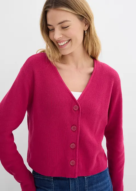 Cardigan corto in puro cotone biologico, bonprix