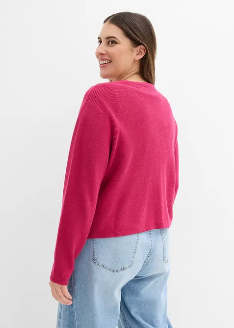 Cardigan corto in puro cotone biologico, bonprix