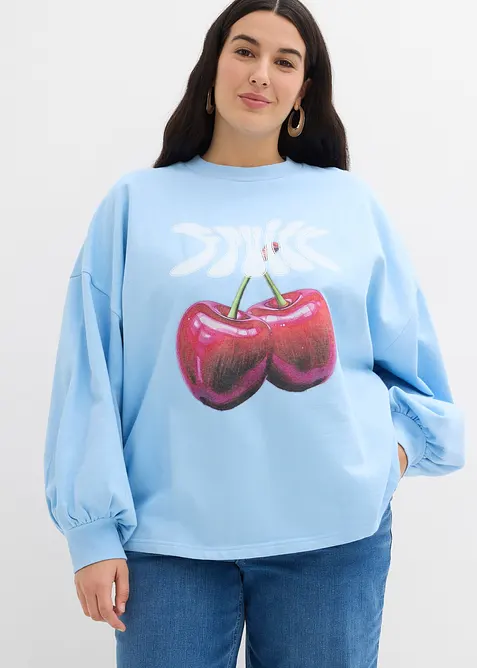 Felpa oversize in puro cotone biologico, bonprix